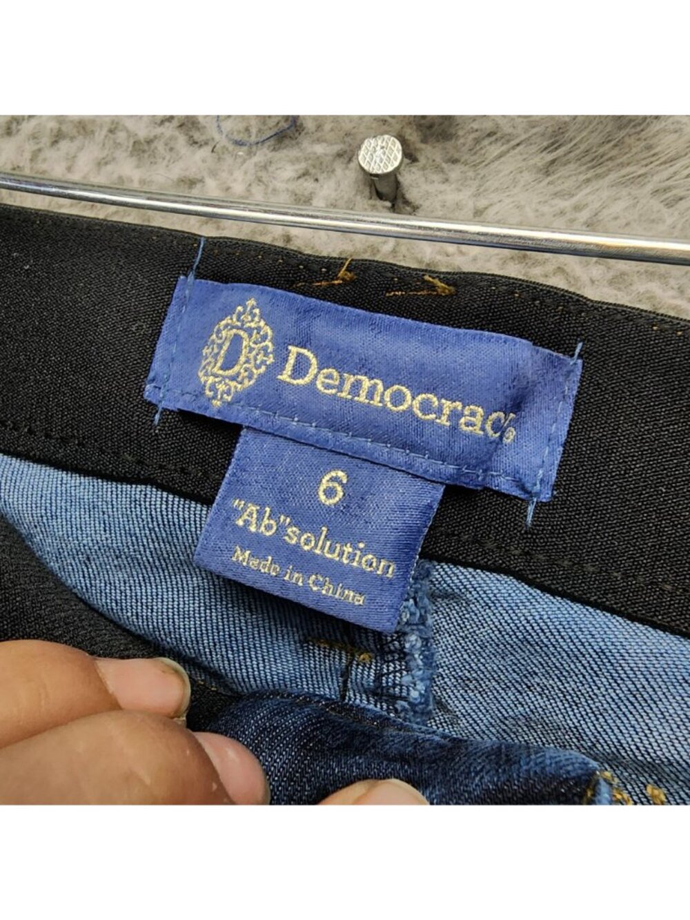 Democracy Jeans Womens 6 Blue Stretch Denim Skinny - Picture 4 of 14